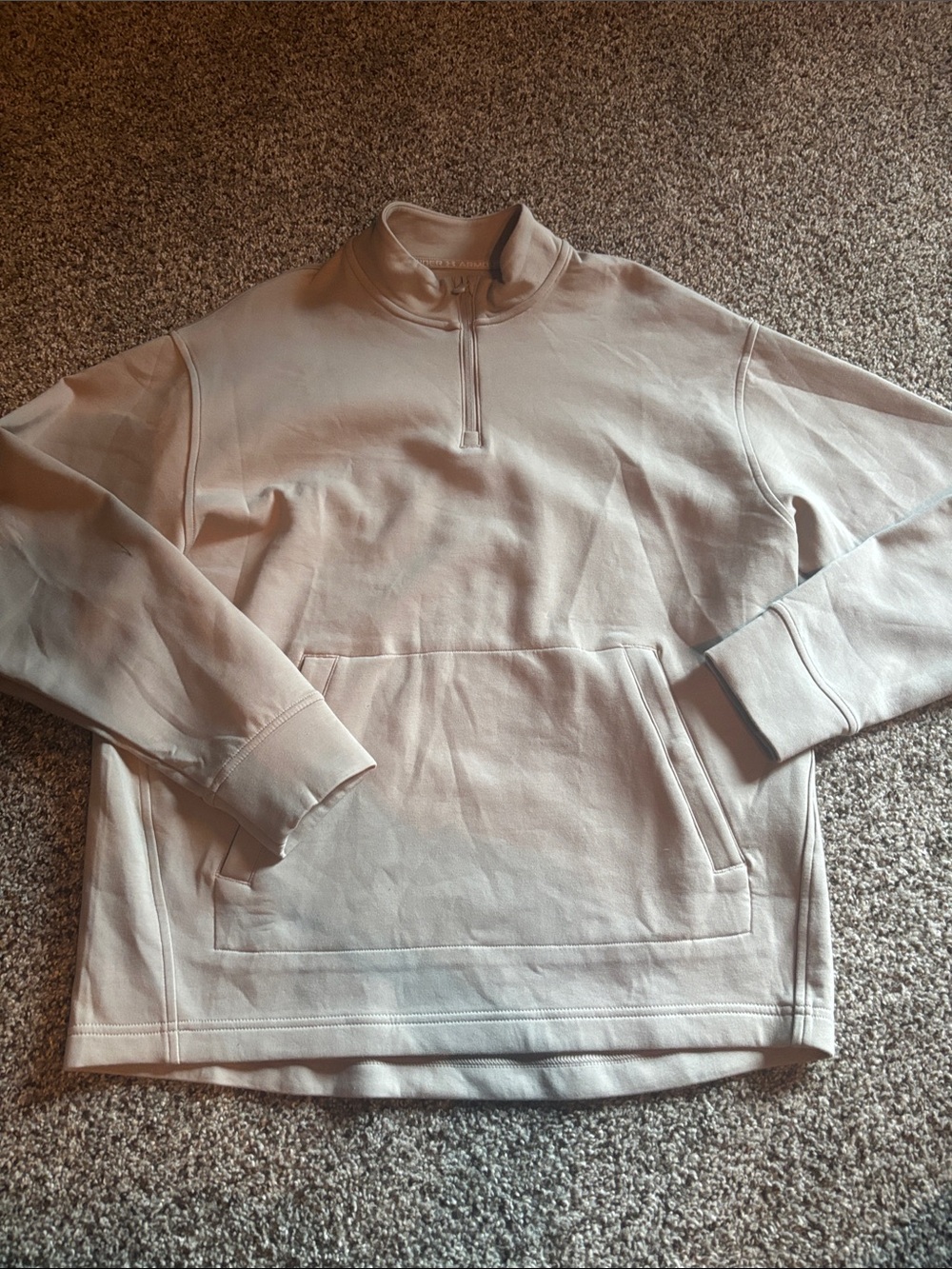 Under Armour Men's Cream Quarter-Zip Pullover